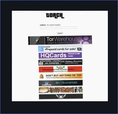 Torch search engine onion interface