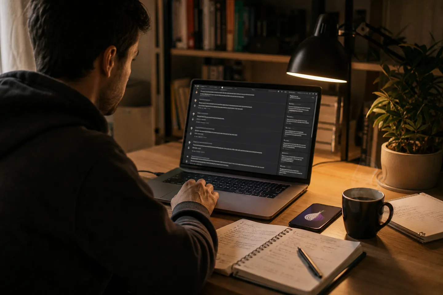 A person is deeply engaged in researching dark web links through Reddit discussions.